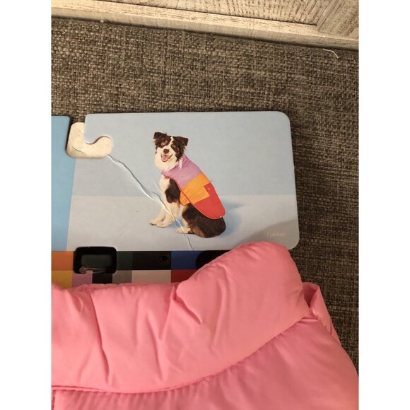 Lego Dogs Puffer Jacket Pet Apparel Pink Orange Red Coat Size Medium - Picture 3 of 3